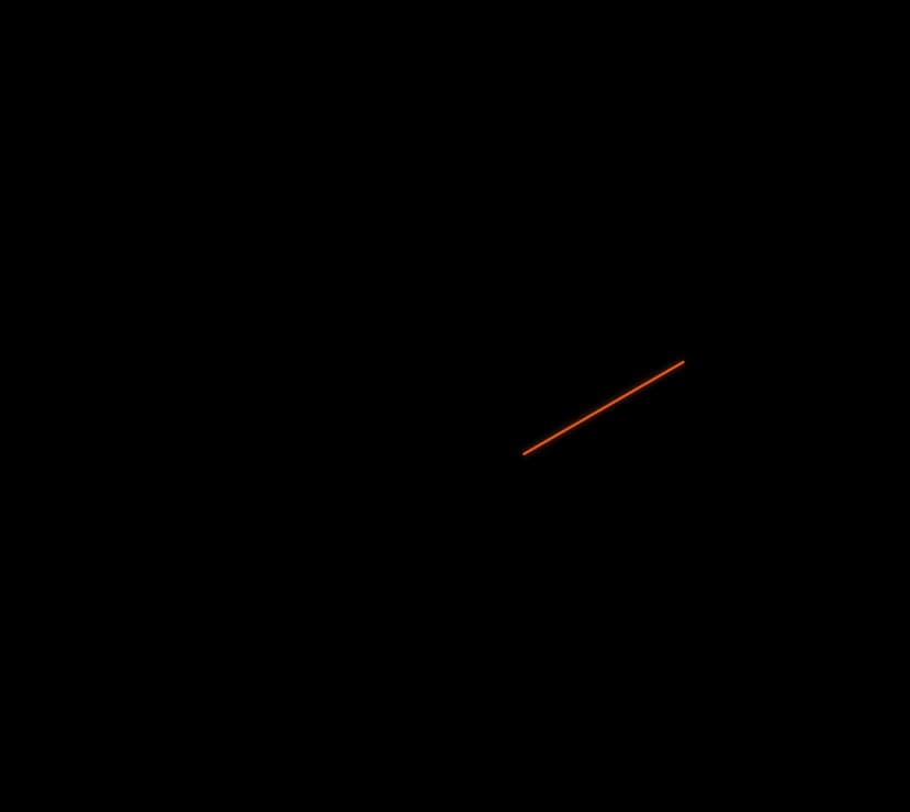 a neon orange tube