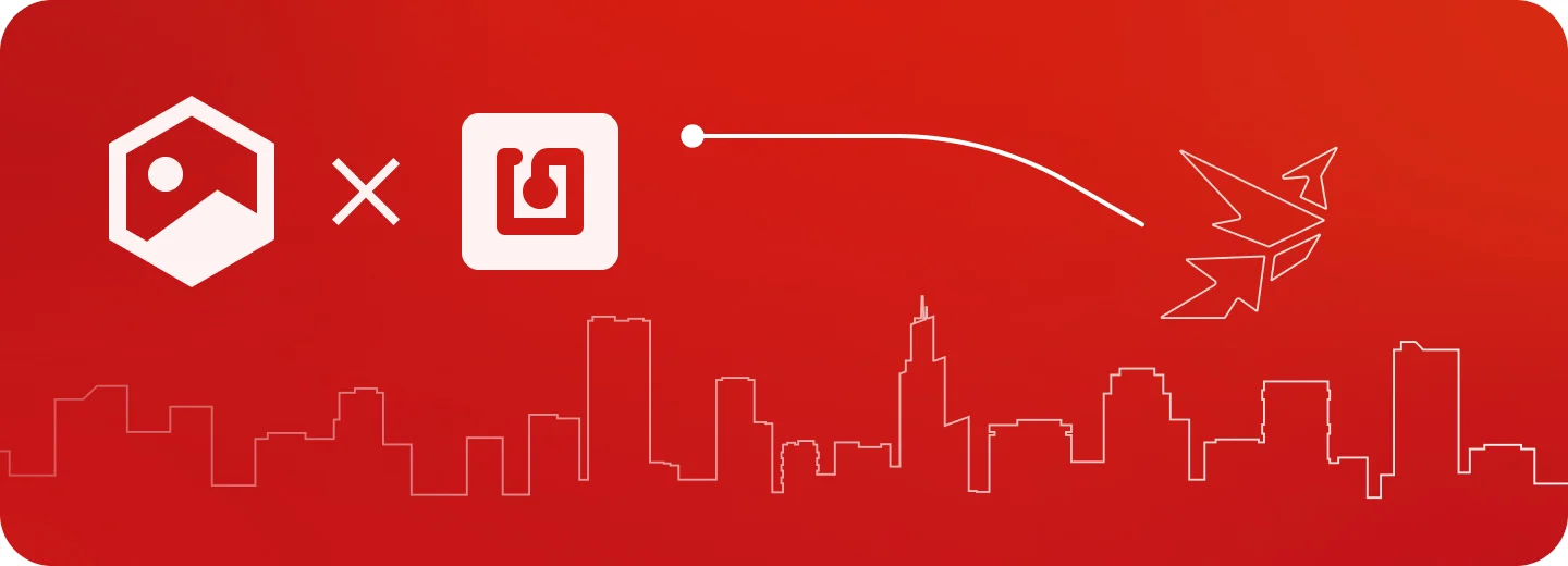 Illustrazione dei simboli NFT e NFC sopra lo skyline di una città