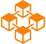 quattro piccoli cubi arancioni uniti fra loro